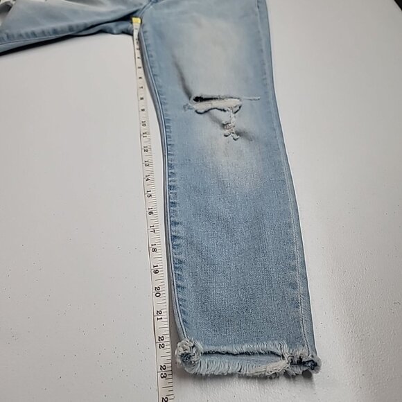 Abercrombie Fitch Harper Ankle Size 0/25 Youth Jeans Blue Denim Distressed READ - Picture 14 of 15